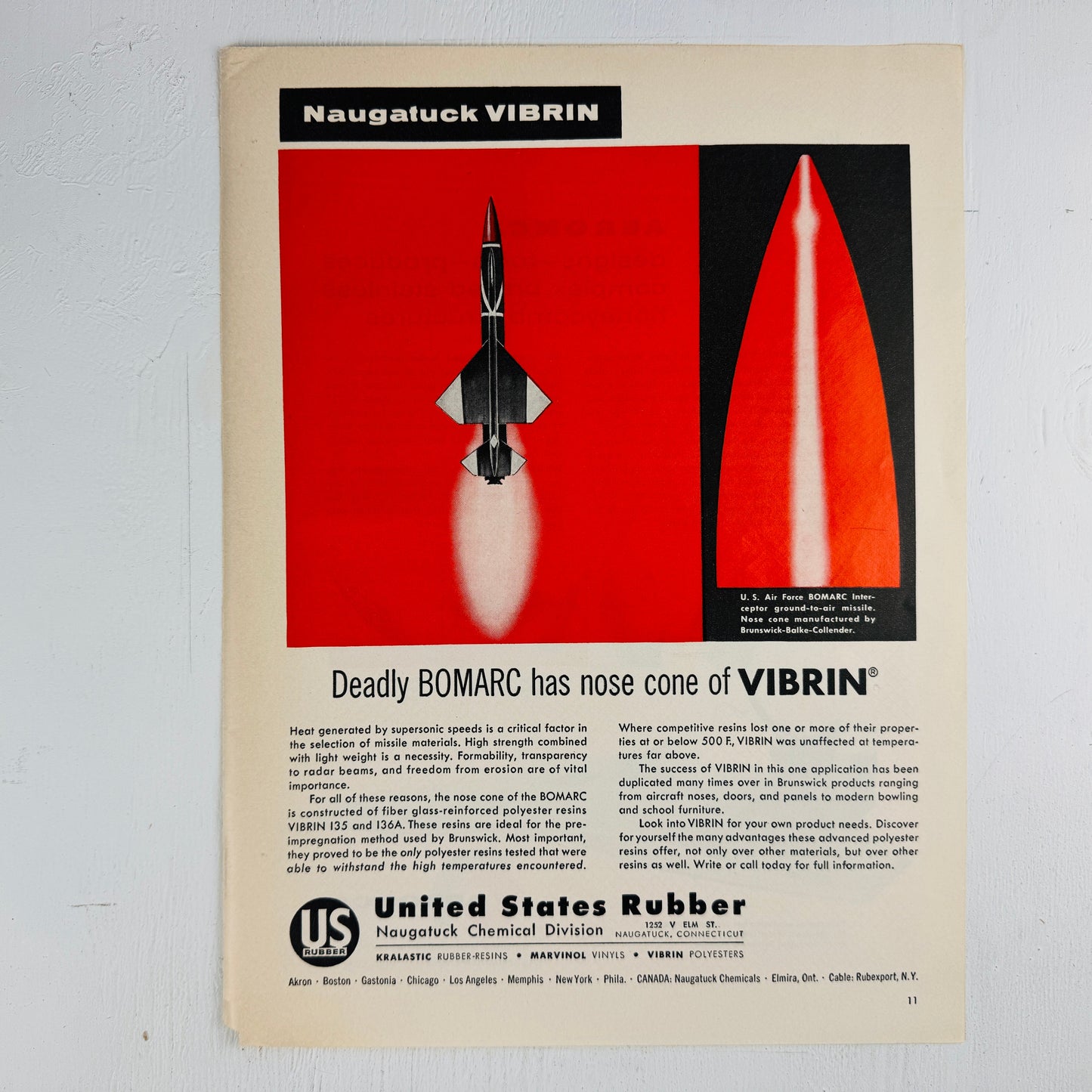 BOMARC Vibrin Nose Cone