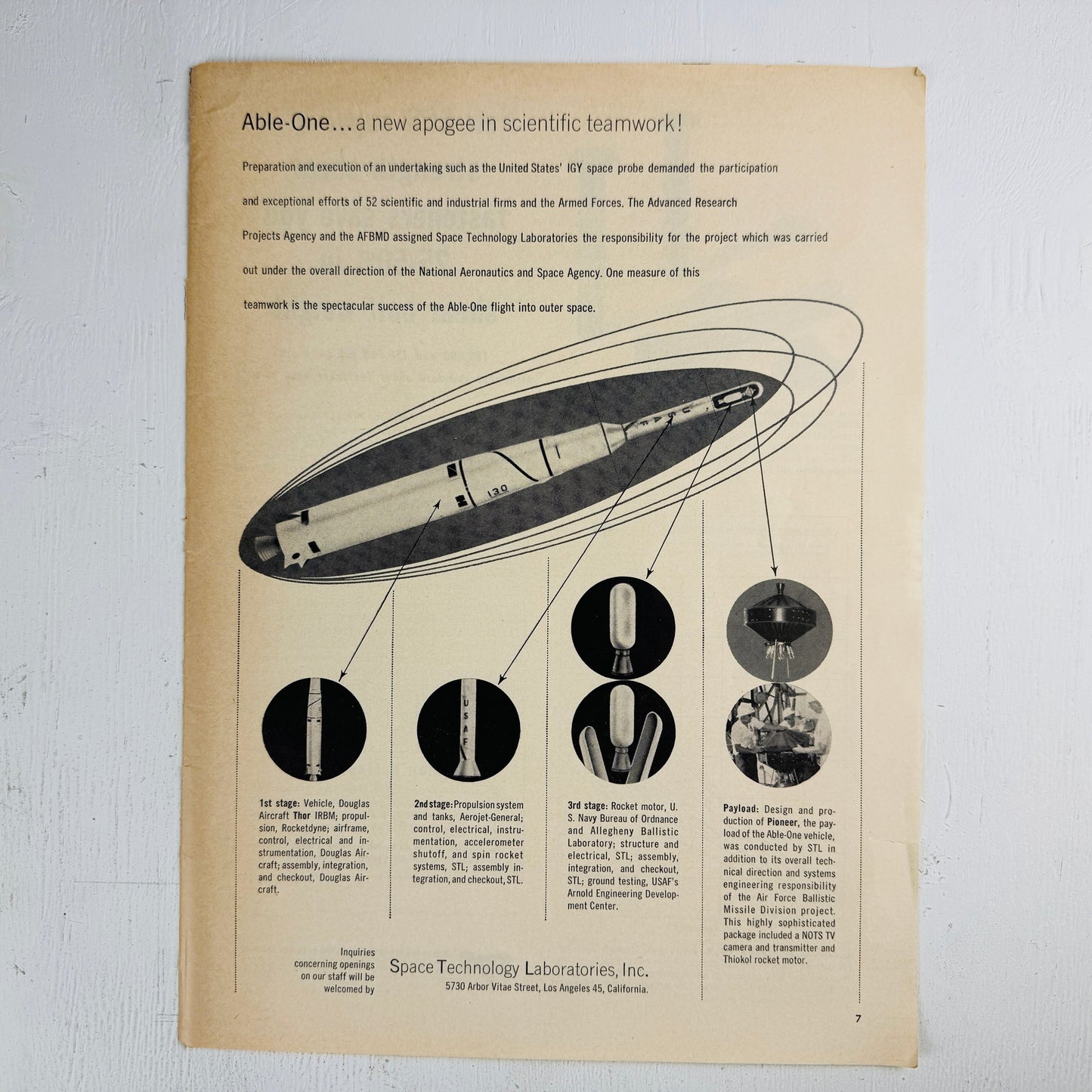 Space Technology Laboratories Thor Able-One