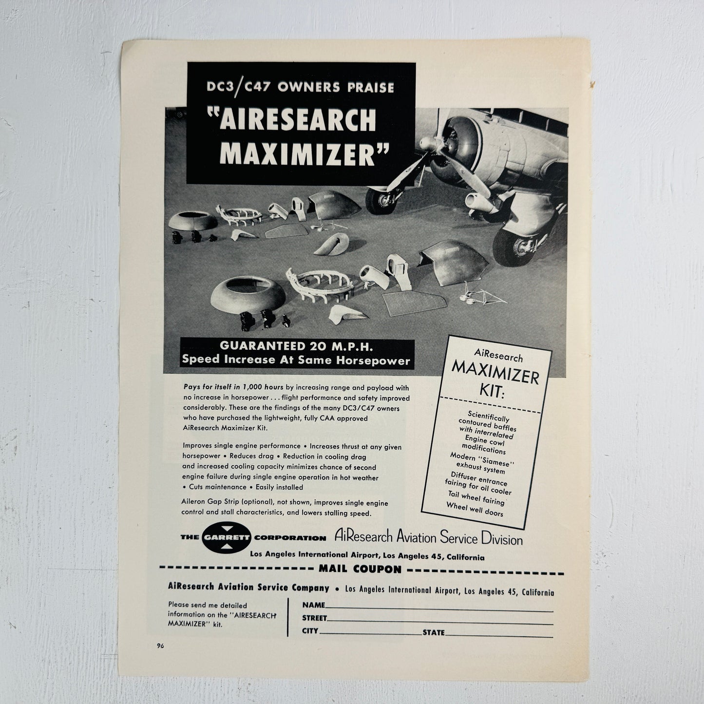 DC-3/C-47 Garrett Maximizer