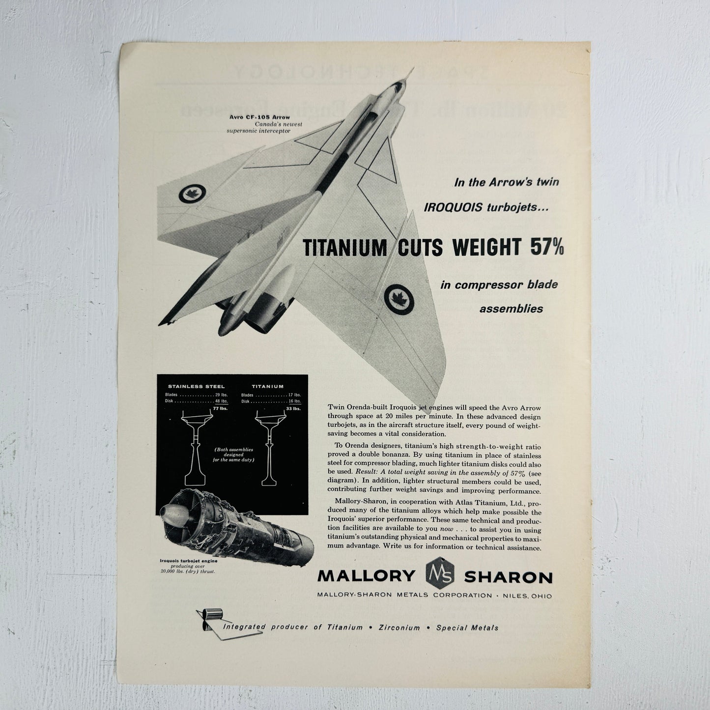 Avro Arrow Engine Titanium