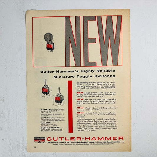 Cutler-Hammer Mini Switches