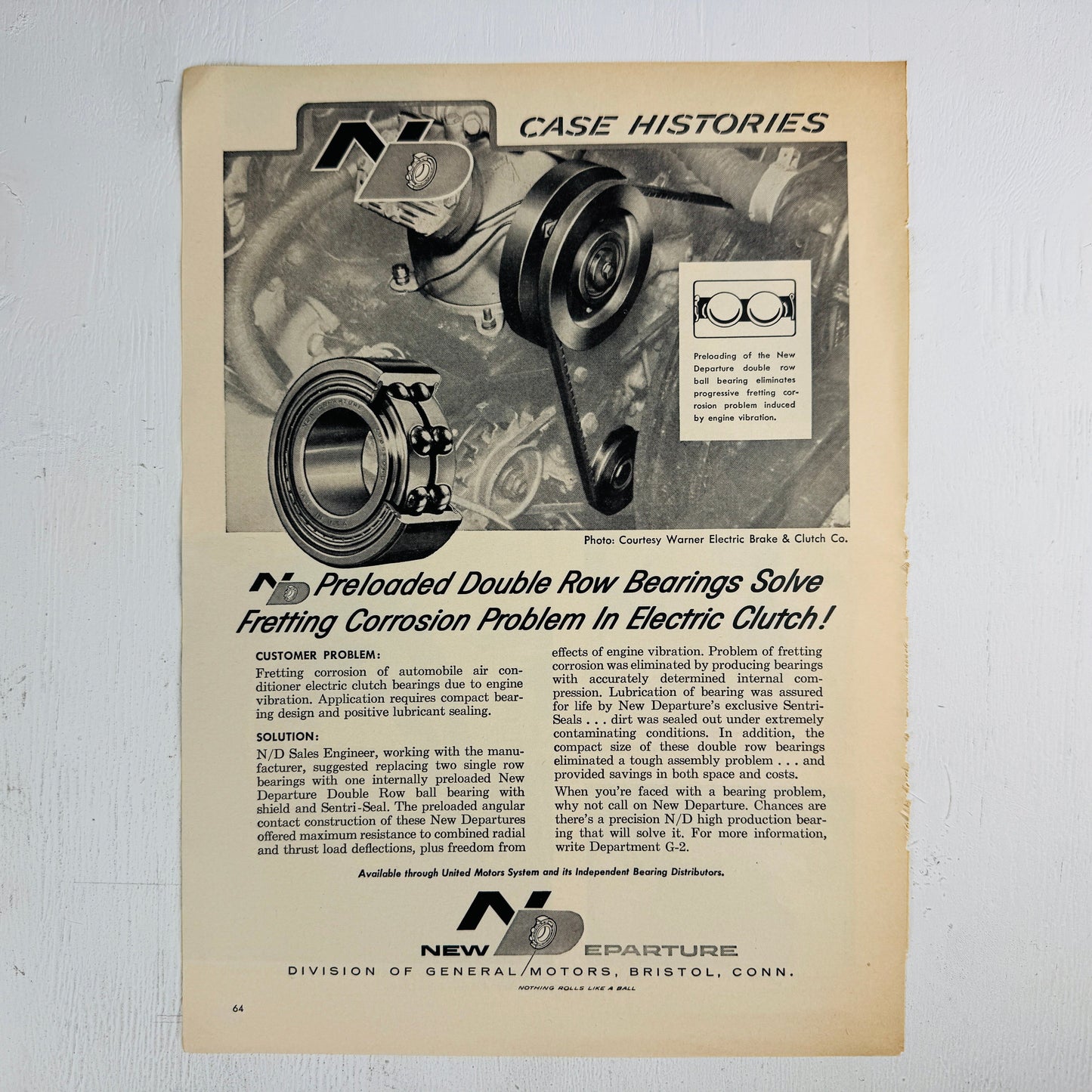 New Departure Double Row Bearings