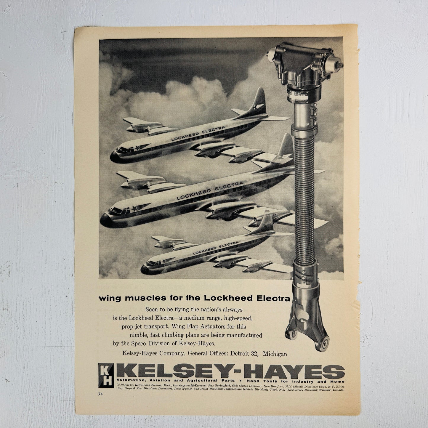 Lockheed Electra Actuators