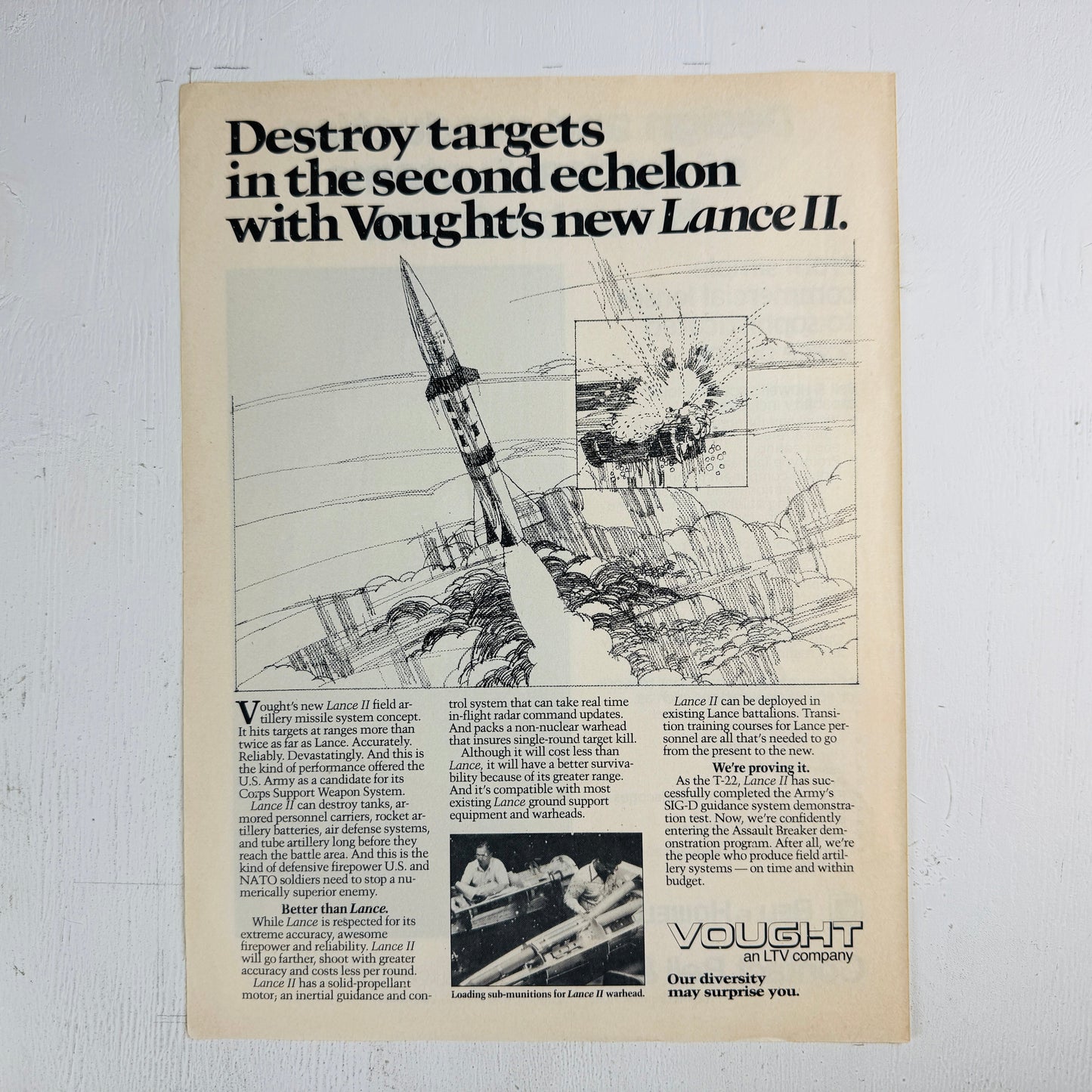 Vought Lance II Missile