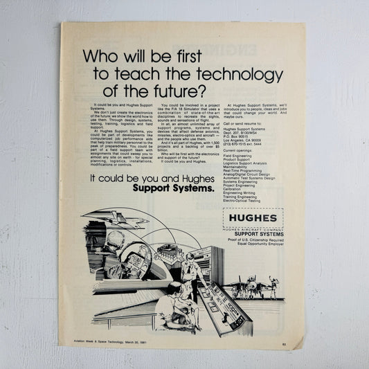 Hughes Support Systems Recruiting AD