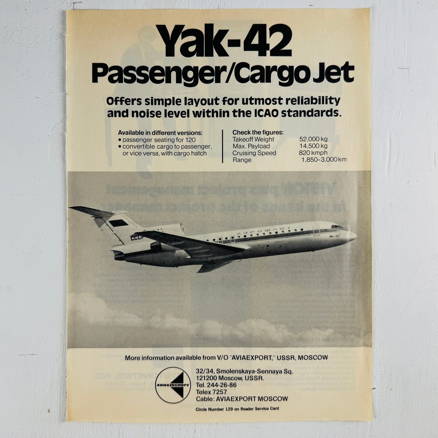 Yak-42 Passenger/Cargo Jet