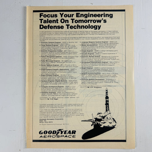 Goodyear Defense Tech Recruiting