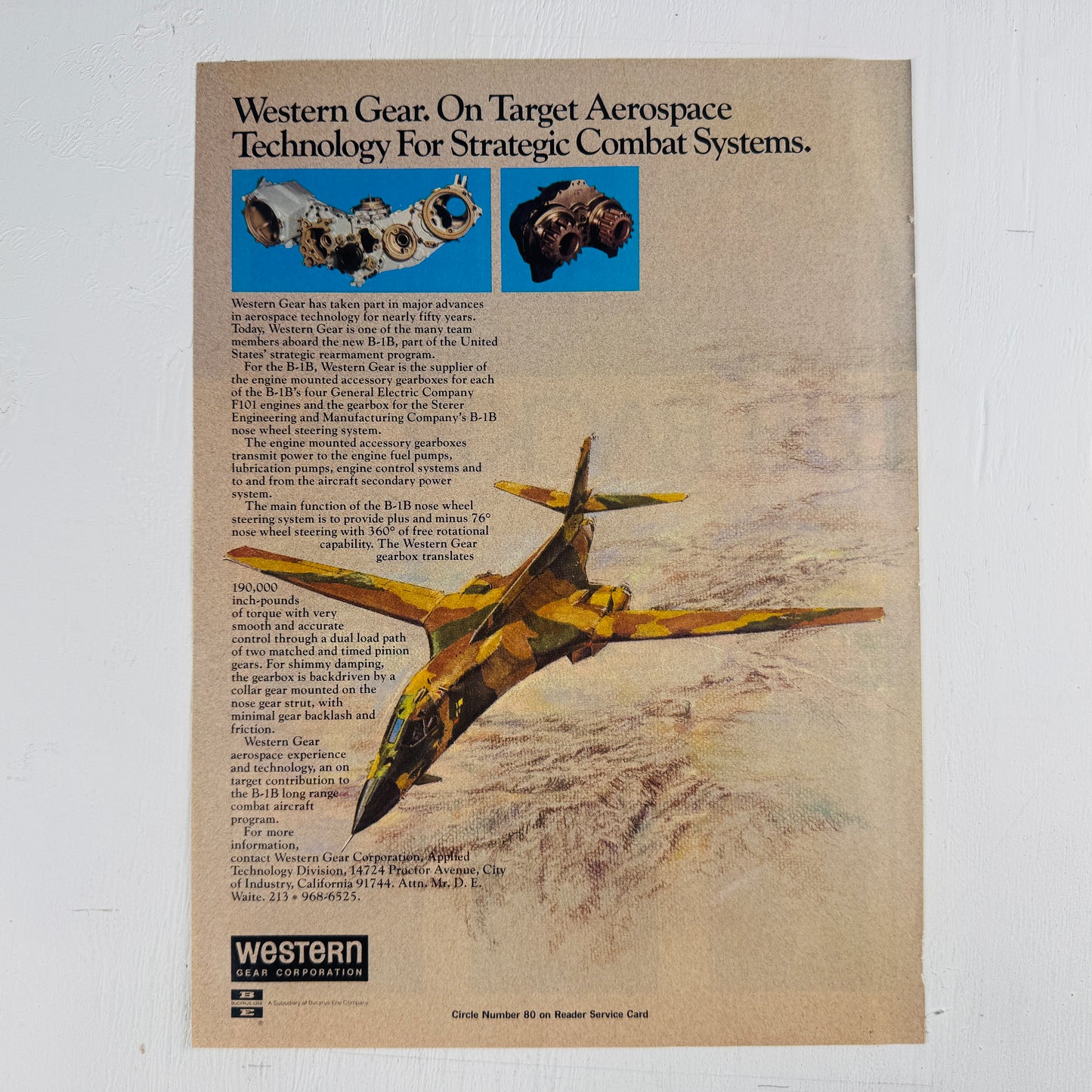 Western Gear B-1B Combat Systems