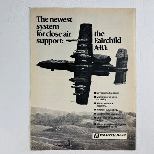 A-10 for Close Air Support