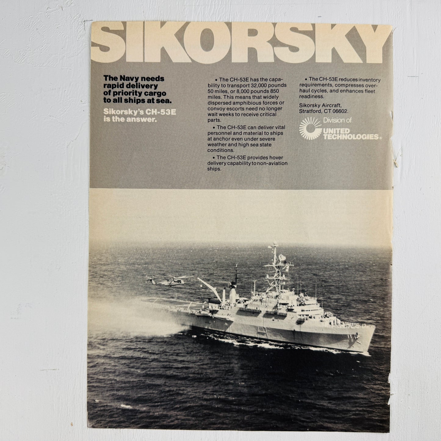 Sikorsky CH-53E for Navy Cargo