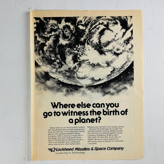 Lockheed Recruiting Ad