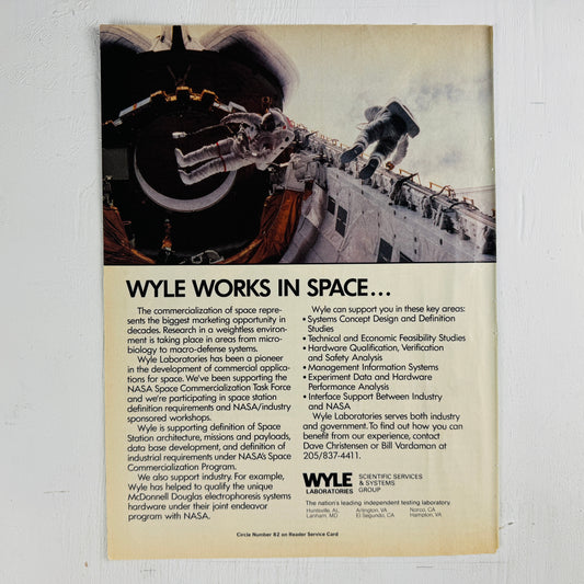 Wyle Works in Space