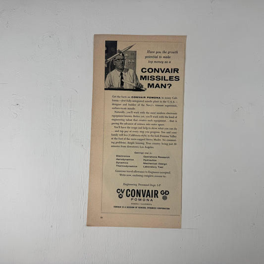 Convair Missiles Man?