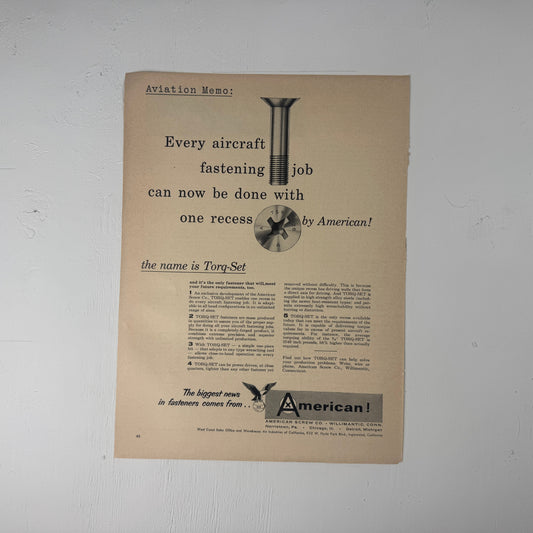 American Screws Co Torq-Set