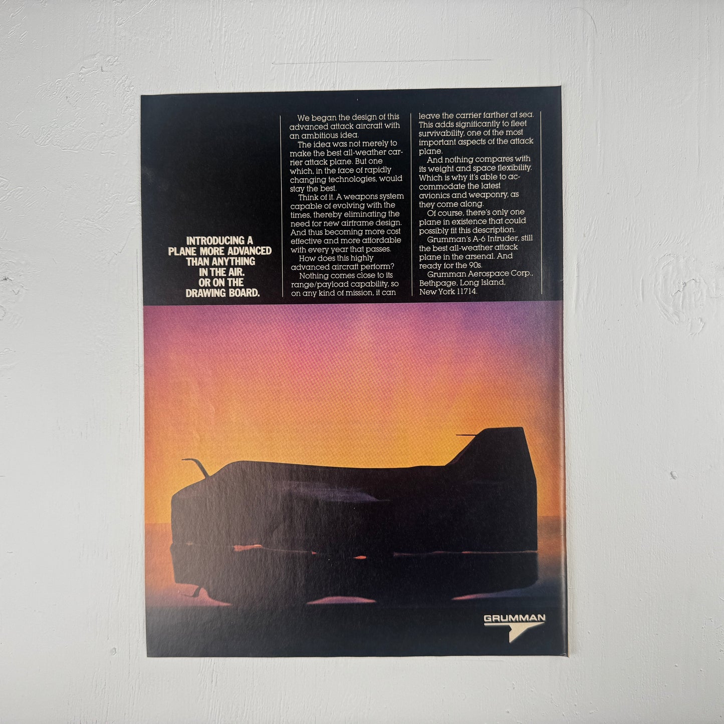 Grumman A-6 Under Wraps Ad