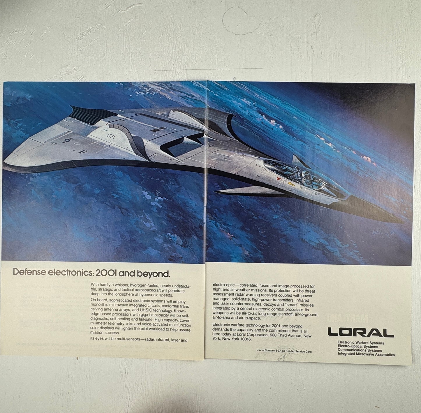 Defense Electronics: 2001 and Beyond 80's Ad