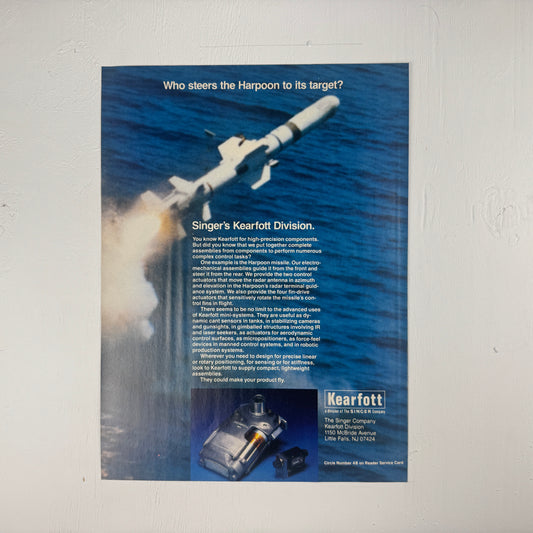 Singer Harpoon Missile Ad