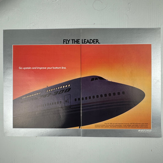 Boeing 747 "Fly The Leader" 2-Page Ad