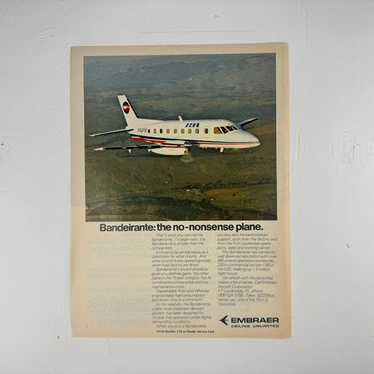 Embraer Bandeirante: No-Nonsense Plan