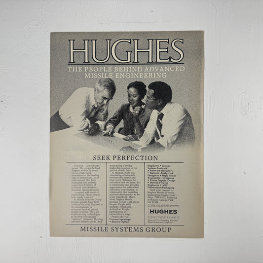 Hughes Missile Systems Recruiting Ad