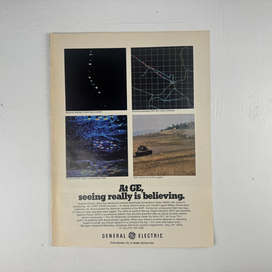 GE Seeing Really Is Believing 80's Ad