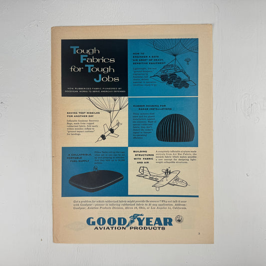 Goodyear Aviation Products 1950s Ad