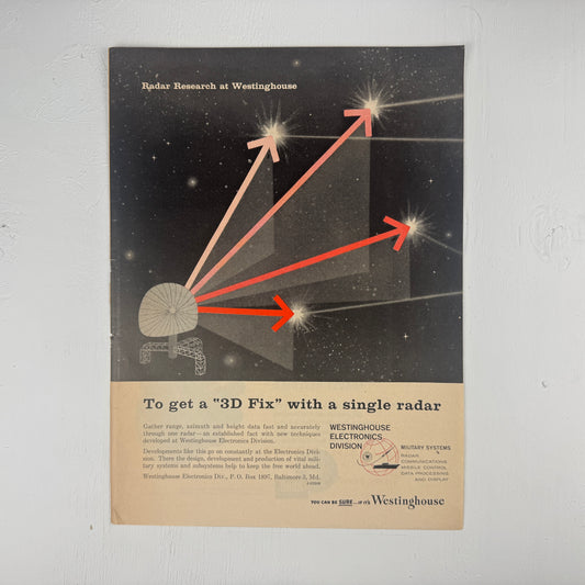 Westinghourse Radar "3D Fix" Ad
