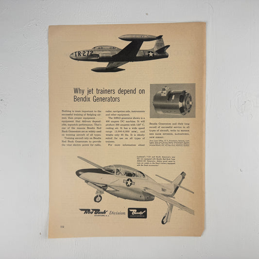 Bendix Generators Jet Trainer Ad