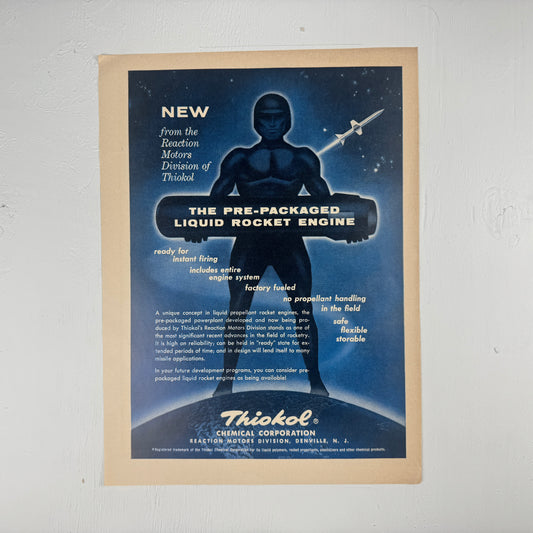 Thiokol Pre-Packaged Liquid Rocket Engine