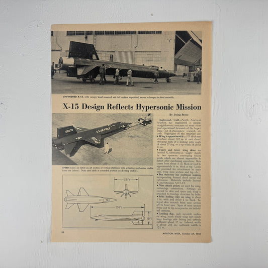X-15 Rollout Article