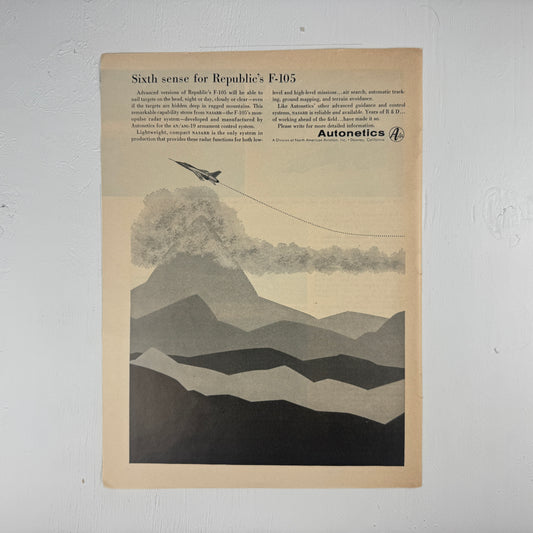 "Sixth Sense for Republic's F-105" Autonetics Ad
