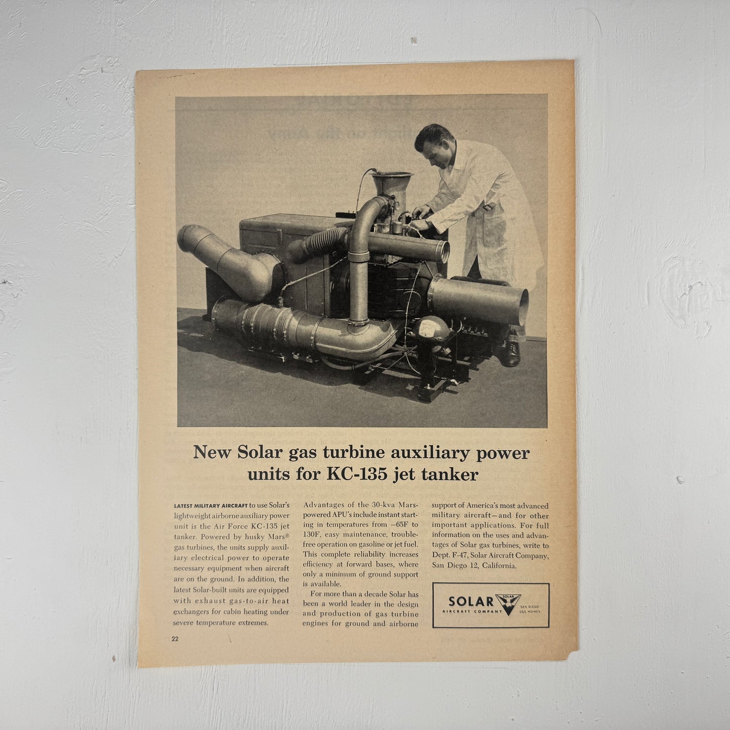 KC-135 Auxiliary Power Unit Ad