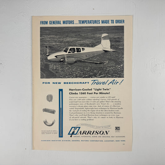 Beechcraft Travel Air Heat Exchangers Ad
