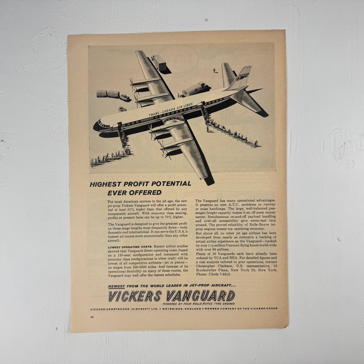 Vickers Vanguard Ad