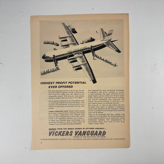 Vickers Vanguard Ad