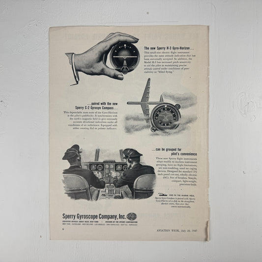 Sperry Instruments 40's Ad