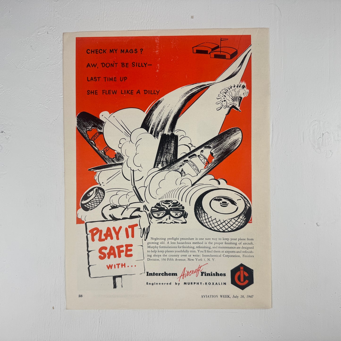 "Don't be silly, She flew like a dilly" 1947 Ad