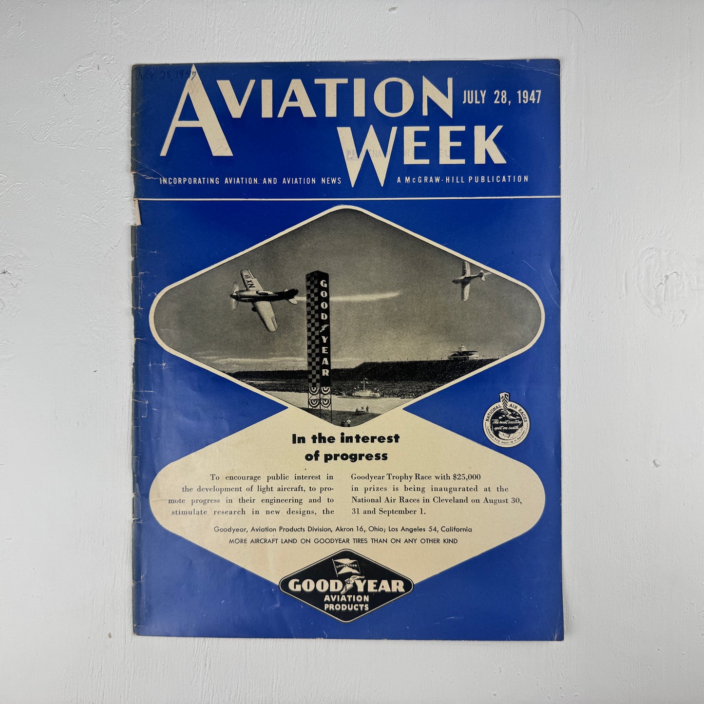 July 1947 Cover - Goodyear Air Races