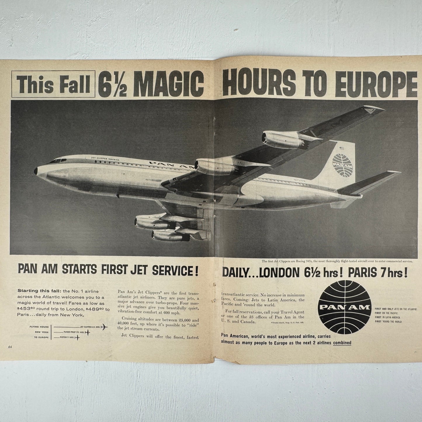 Pan Am First Jet Service