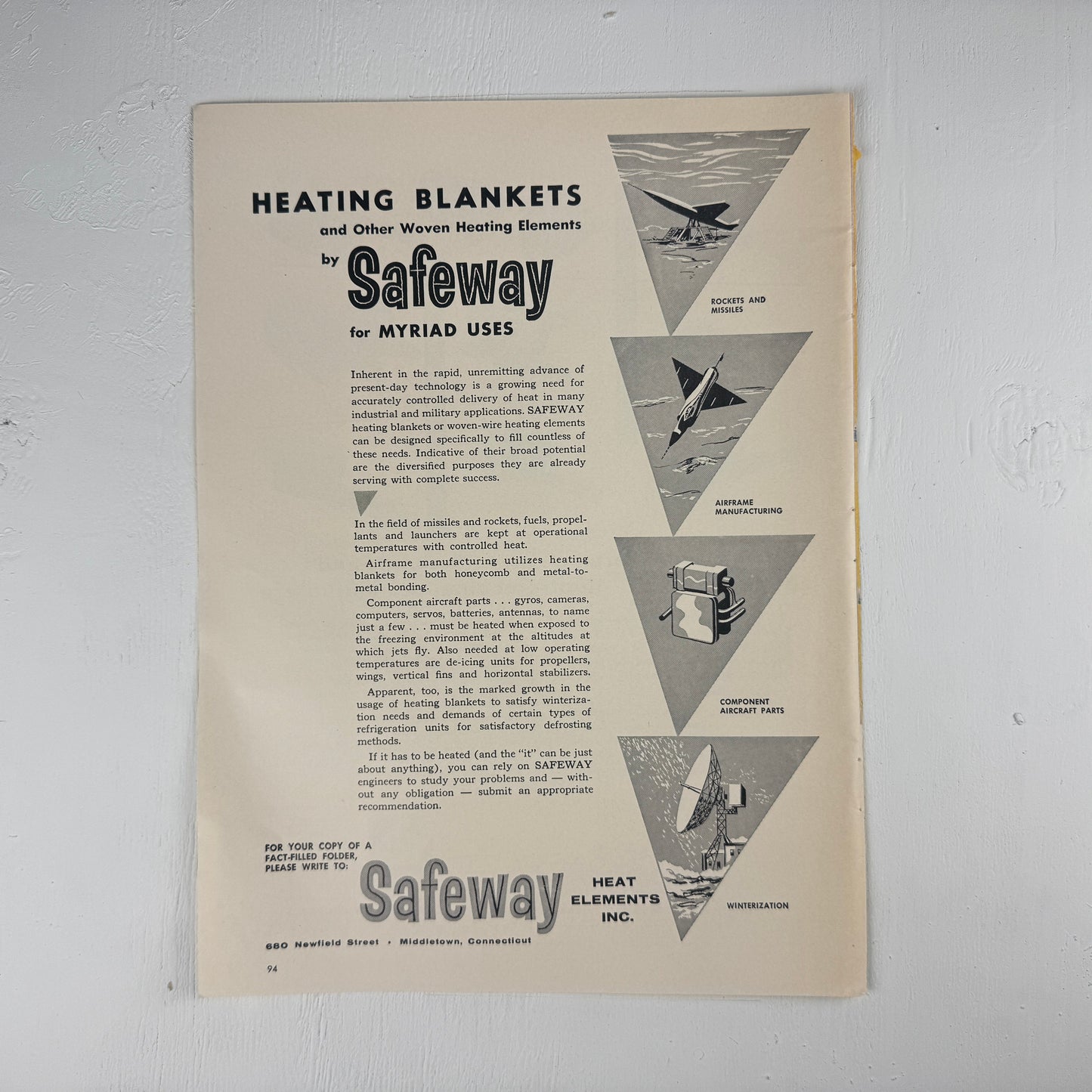 Safeway Heating Blanket 1959 Ad