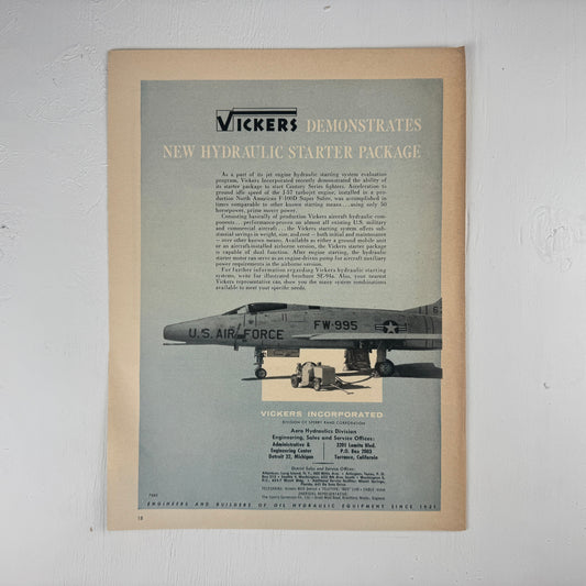 Vickers Suber Sabre Hydraulic Starter