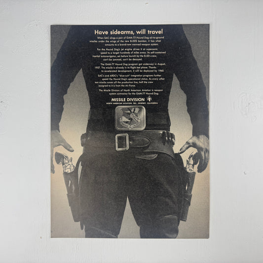 "Have sidearms, will travel" North American Missile Division