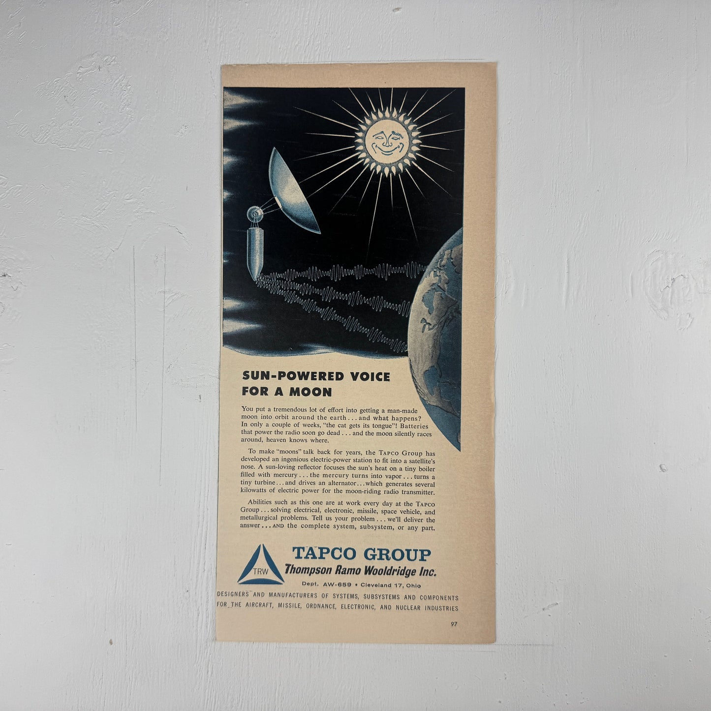 TRW "Sun-powered voice for a moon"