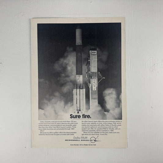 Delta II Rocket 1980's Ad