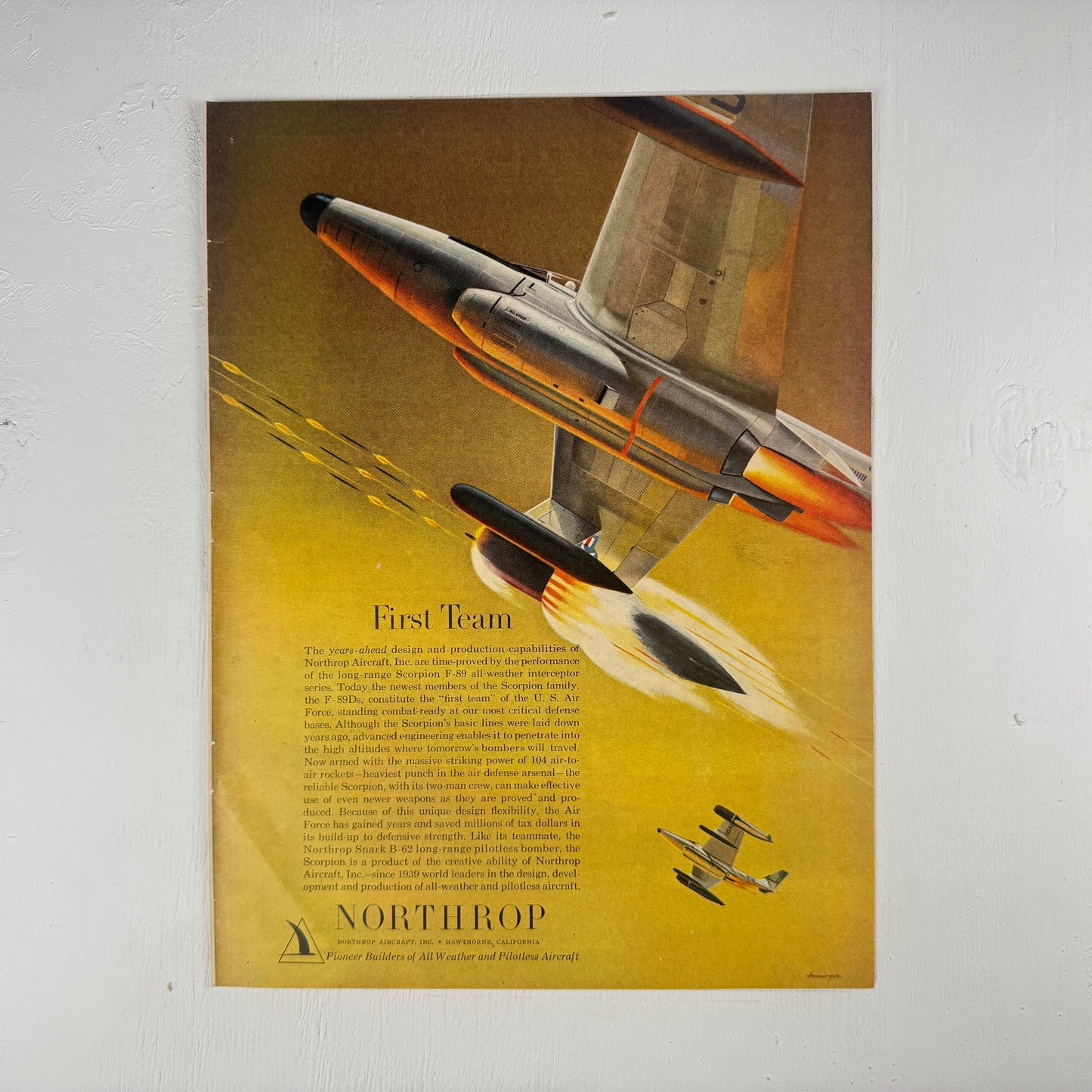 Northrop F-89 Scorpion "First Team" Ad