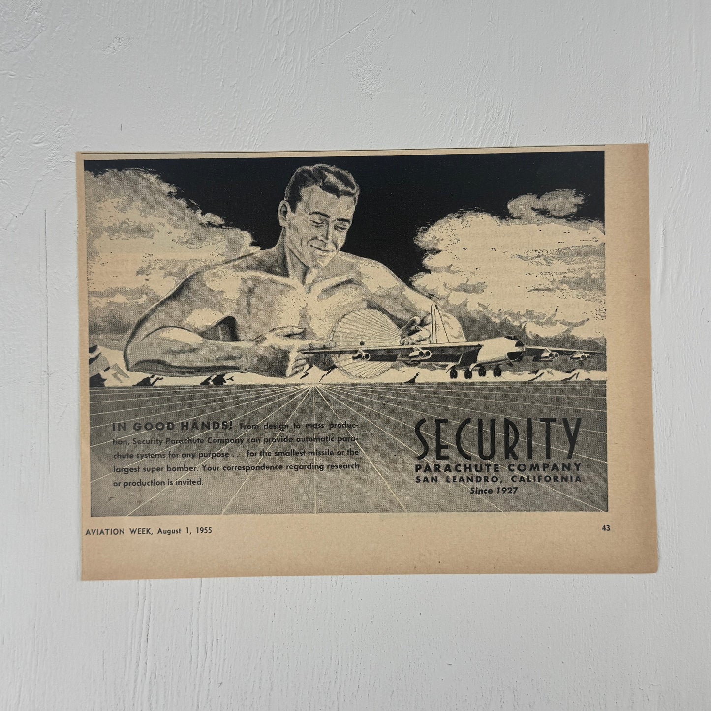 Security Parachute 1950s Ad