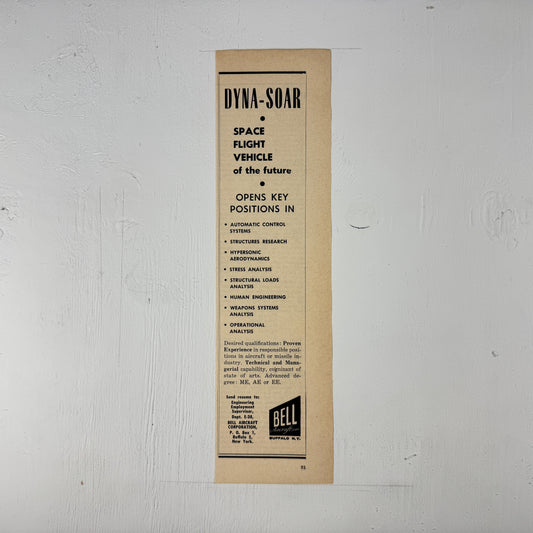 Dyna-Soar Bell Recruiting Ad