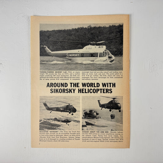 Around the Wold With Sikorsky 1958 Ad