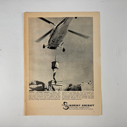 Sikorsky S-58 Pours Concrete