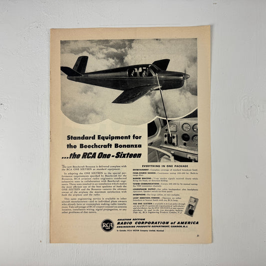 Beechcraft Bonanza RCA Ad